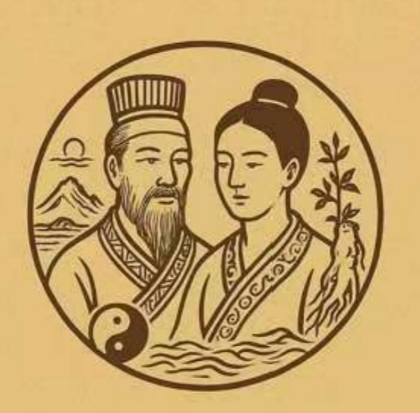 岐黄针灸与健康诊所主题插画